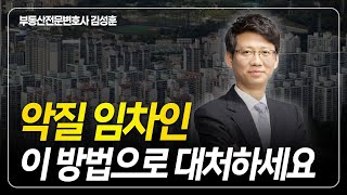 악질 임차인 이 방법으로 대처하세요  부동산전문변호사 김성훈 [upl. by Woodward]