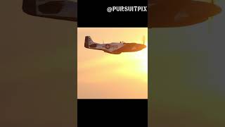 P51 fly by in sunset ww2 wwii history aviation p51 mastersoftheair airshow normandy dday [upl. by Spiegel]