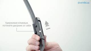 Как поменять дворники Valeo Hydroconnect штык  bayonet arm [upl. by Bore]