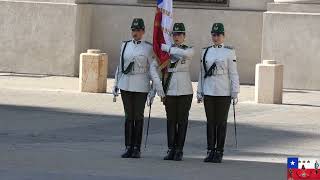 Ceremonia de Relevo de Guardia en el Palacio de la Moneda 21 de Octubre de 2022 [upl. by Kirenoj]