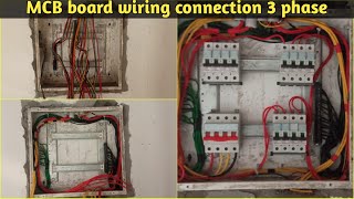 MCB board wiring connection 3 phase MCB Legrand MCB 4way tpn [upl. by Siurtemed548]