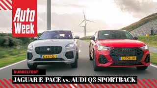 Audi Q3 Sportback vs Jaguar EPace  AutoWeek Dubbeltest  English subtitles [upl. by Dean]