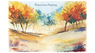 Watercolor Landscape [upl. by Hepza]