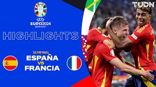 HIGHLIGHTS  España vs Francia  UEFA EURO 2024  Semis  TUDN [upl. by Narayan655]