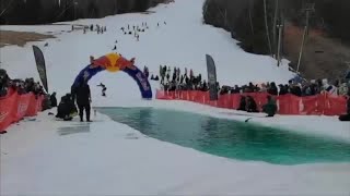 Pond skimming event at Holiday Valley in Ellicottville [upl. by Patterson]