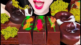 ASMR Dubai Chocolate Pistachio Dessert 두바이 초콜릿 디저트 먹방 Mukbang Eating [upl. by Artemed]