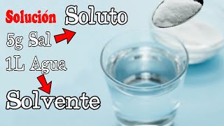 🚰¿Qué es una SOLUCIÓN SOLUTO Y SOLVENTE ⚗️ Fácil y Rápido  QUÍMICA [upl. by Clevie]