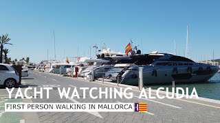 Yacht watching in Port d’Alcudia  Mallorca [upl. by Ellenid]