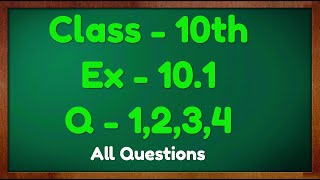 Class  10 Ex  101 Q1 2 3 and 4 Maths Cirlces NCERT CBSE [upl. by Palestine]