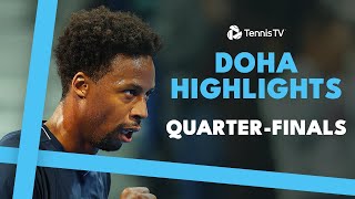 Rublev vs Mensik Monfils amp Humbert Bublik Khachanov Feature  Doha 2024 QuarterFinals Highlights [upl. by Akimas787]