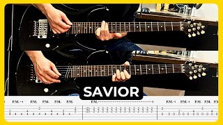 Savior  Rise Against  Tabs  Guitar Lesson  Cover  Backing Track  Tutorial  All Guitar Parts [upl. by Tijnar802]