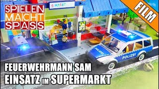 Feuerwehrmann Sam  SEK EINSATZ im Supermarkt  Berti Brechstange  Playmobil Kinderfilm auf deutsch [upl. by Nilyarg]