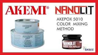 Akepox 5010 color mixing method  Nanolit Epoxy base color quality check  Epoxy gel for marble [upl. by Nanahs]