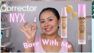 NYX COREECTOR BARE WITH ME RESEÑA tono beige  HolaLizy 🦋 [upl. by Selij]