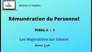 Rémunération du Personnel  Les Majorations sur Salaire [upl. by Alian]