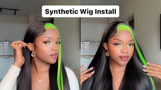 Synthetic Wig Install Ft SHEIN  Detailed Tutorial [upl. by Oralee]