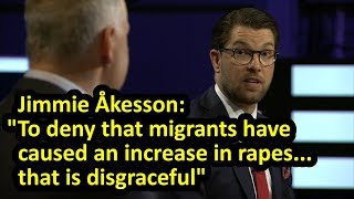 REUPLOAD Sweden Democrats leader Jimmie Åkesson in the SVT party leaders debate English subtitles [upl. by Leahcimnaes]