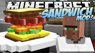 Minecraft  SANDWICH MOD The Tallest Sandwich in the World  Mod Showcase [upl. by Aryas]