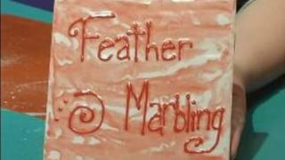 How to Paint Pottery  Creating a Feather Marbling Effect on Pottery [upl. by Nolaj]