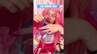 Lem warna biru makeup candy diy funny prank balloon diycrafts gadgets shorts [upl. by Yurt]