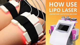 How To Use 6 In 1 Unoisetion Cavitation Machine Lipo Laser 5MW Diode Laser Weight Loss [upl. by Kurys554]