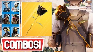 NEW BEST ROSE OF AVARICE BACKBLING COMBOS RISE OF MIDAS REWARD  Fortnite [upl. by Eenttirb]