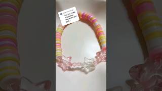 Pink white and yellow summer bracelet Open to more requests🩷🤍💛preppy summer smallbusiness [upl. by Alrzc]