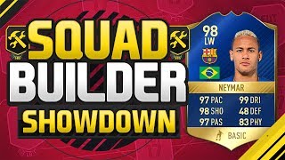 FIFA 17 SQUAD BUILDER SHOWDOWN TEAM OF THE SEASON NEYMAR 98 Neymar Squad Builder Duel [upl. by Minor]