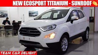 Ford Ecosport Titanium with Sunroof  Walkaround Review with On Road Price  Ford Ecosport 2021 [upl. by Einaej]