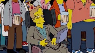 Simpsons quotWhats Stephen Hawking Doing Herequot Pizza Pizza [upl. by Necyrb]