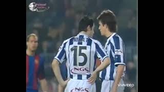 Nihat Kahvecinın direği kırdığı an Barcelona  Real Sociedad 200304 [upl. by Woolson]