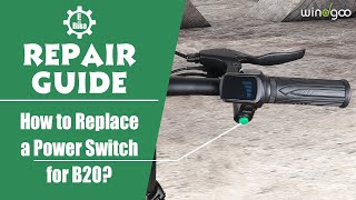 Electric Bicycle Repair Guide  How to Replace a Power Switch for B20 [upl. by Gnav]