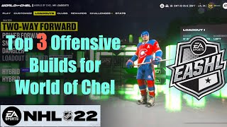 NHL 22 Best amp Overpowered Offensive BUILDS World of Chel loadouts [upl. by Ennair]