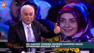 Bir kadının yanında mahremi olmadan hacca gitmesinde mahzur var mı  atv [upl. by Yrrad]