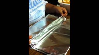 How to wrap Pastales in foil Pasteles Im not sure [upl. by Otrebliw290]