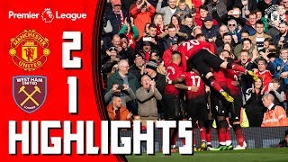 Highlights  Manchester United 21 West Ham  Pogba penalties secure the points [upl. by Attenna]