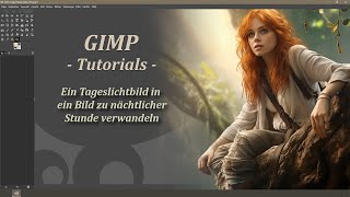 Eine Tageslichtaufnahme in ein Nachtbild verwandeln  GIMP Tutorial 02 [upl. by Ravens]