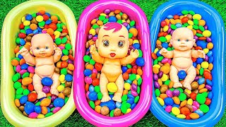 Satisfying Video  Rainbow Mixing Candy in Magic Boxs with MampMs amp Cutting candy ASMR [upl. by Peednam]