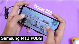 Samsung Galaxy M12 Pubg Gaming Test with FPS amp Heating  Graphics amp Gameplay  Hindi [upl. by Neumann]