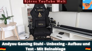 Andyou Gaming Stuhl  Unboxing  Aufbau und Test  Mit Beinablage zum super Preis auf Amazon  NICE [upl. by Berty]