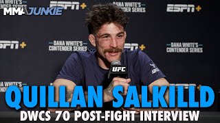 Quillan Salkilld Enjoyed The Great Test Fight That Earnied Him a UFC Contract  DWCS 70 [upl. by Jere]