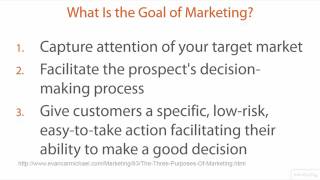 01 03 Goals of Marketing [upl. by Ajssatsan236]