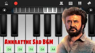 Annaatthe Sad BGM  Easy Piano Tutorial  Rajinikanth  D Iman [upl. by Enoed]