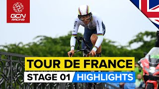 Surprise In The Opening TT  Tour De France 2022 Stage 1 Highlights [upl. by Delwin]