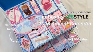 Unboxing unsponsored Yesstyle 2023 Advent Calendar  how to buy honest first impressions ❄️☃️ [upl. by Nannaihr]