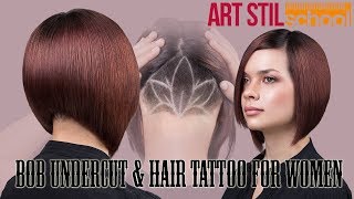 Bob Undercut amp Hair Tattoo For Women [upl. by Nikola]