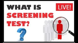 WHAT IS SCREENING TEST  क्या होता है SCREENING TEST [upl. by Emelen]