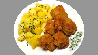 Smažené řízky z hlívy ústřičné s bramborem recept [upl. by Anade]