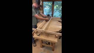 Live  Flattening Oak cross section for table [upl. by Fee]