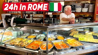 24 Hours Of ITALIAN FOOD In ROME  Best Roman Pizza amp Local Street Food [upl. by Blader538]